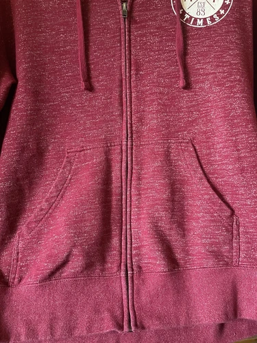 Medieval Times Men's Medium Full Zip Hoodie Logo Sweatshirt Red Maroon image 3