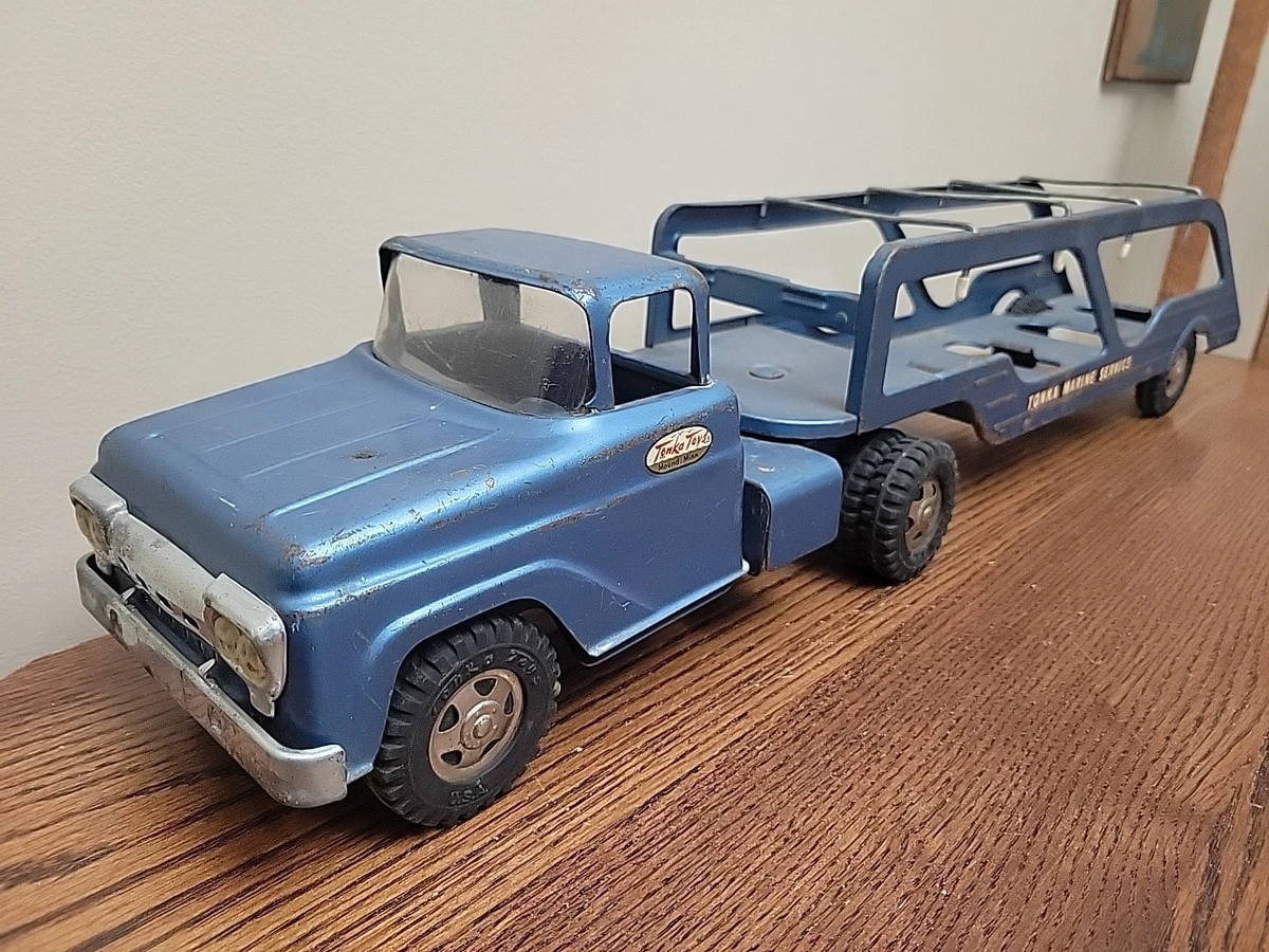 値下げ！激渋ネイビー Tonka Toys ピックアップトラックおまけのケース付 Tonka Blue Vintage Manufacture Diecast Trucks for sale - eBay