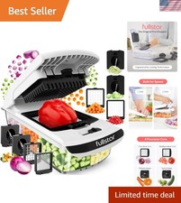 Pro Vegetable Chopper Spiralizer, Kitchen Prep Tool 4 in 1 Veggie Slicer...