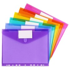 Tamaki 6 Pack Binder Pocket Folders, Binder Folders with Pockets for School S...