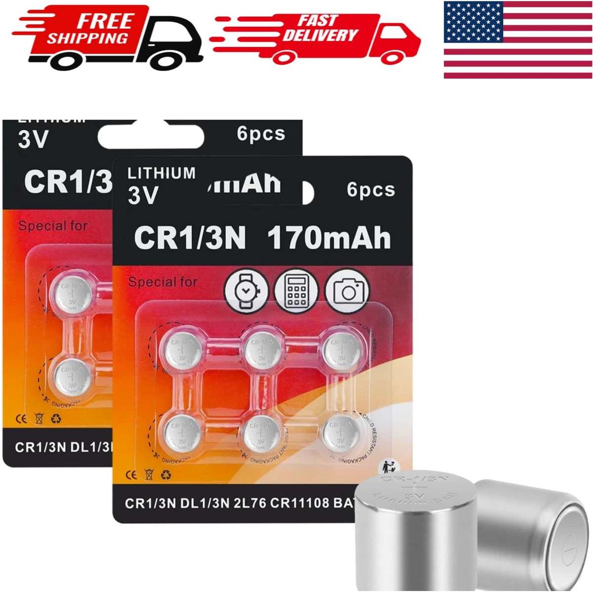 Las mejores ofertas en Pila de botón/Moneda Litio Baterías Recargables de 3  V | eBay