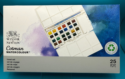 Winsor & Newton Cotman Watercolour Travel Set, 25pc