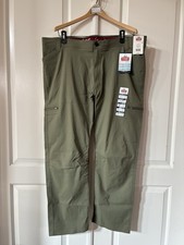 Wrangler Pants Mens 44x30 Green Outdoor Straight Fit All Terrain Cargo UPF 50 