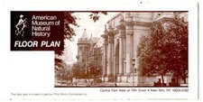 VINTAGE AMERICAN MUSEUM OF NATURAL HISTORY NYC FLOOR PLAN & EXHIBITION DIRECTORY