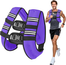 6Lb/8Lb/12Lb/16Lb/20Lb Weighted Vest Woman Men with Reflective Stripe, Chest Siz