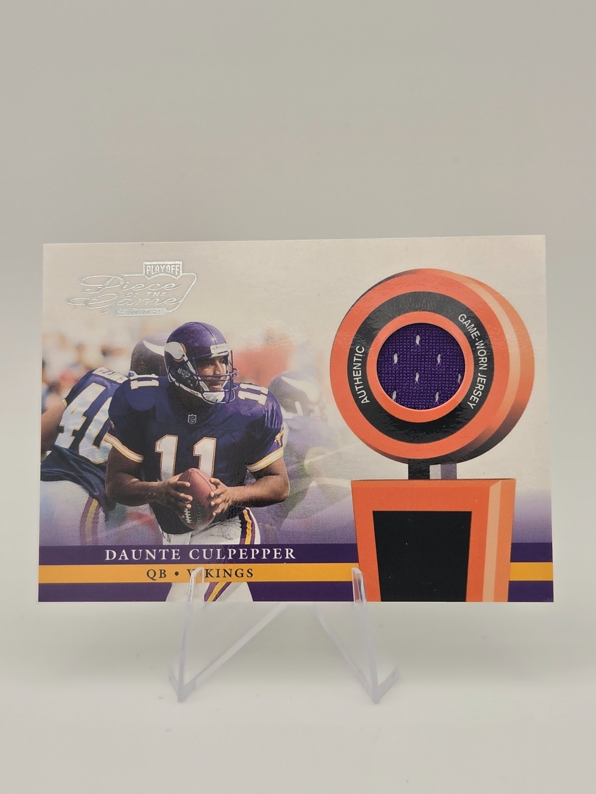 2002 Playoff Piece of the Game - Materials Daunte Culpepper #POG-14 Jersey (MEM)