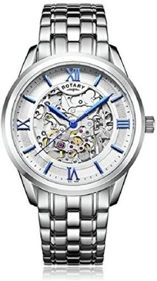 ROTARY HERREN AUTOMATIK SKELETT ZIFFERBLATT UHR GB03095/53 NEU IN BOX.