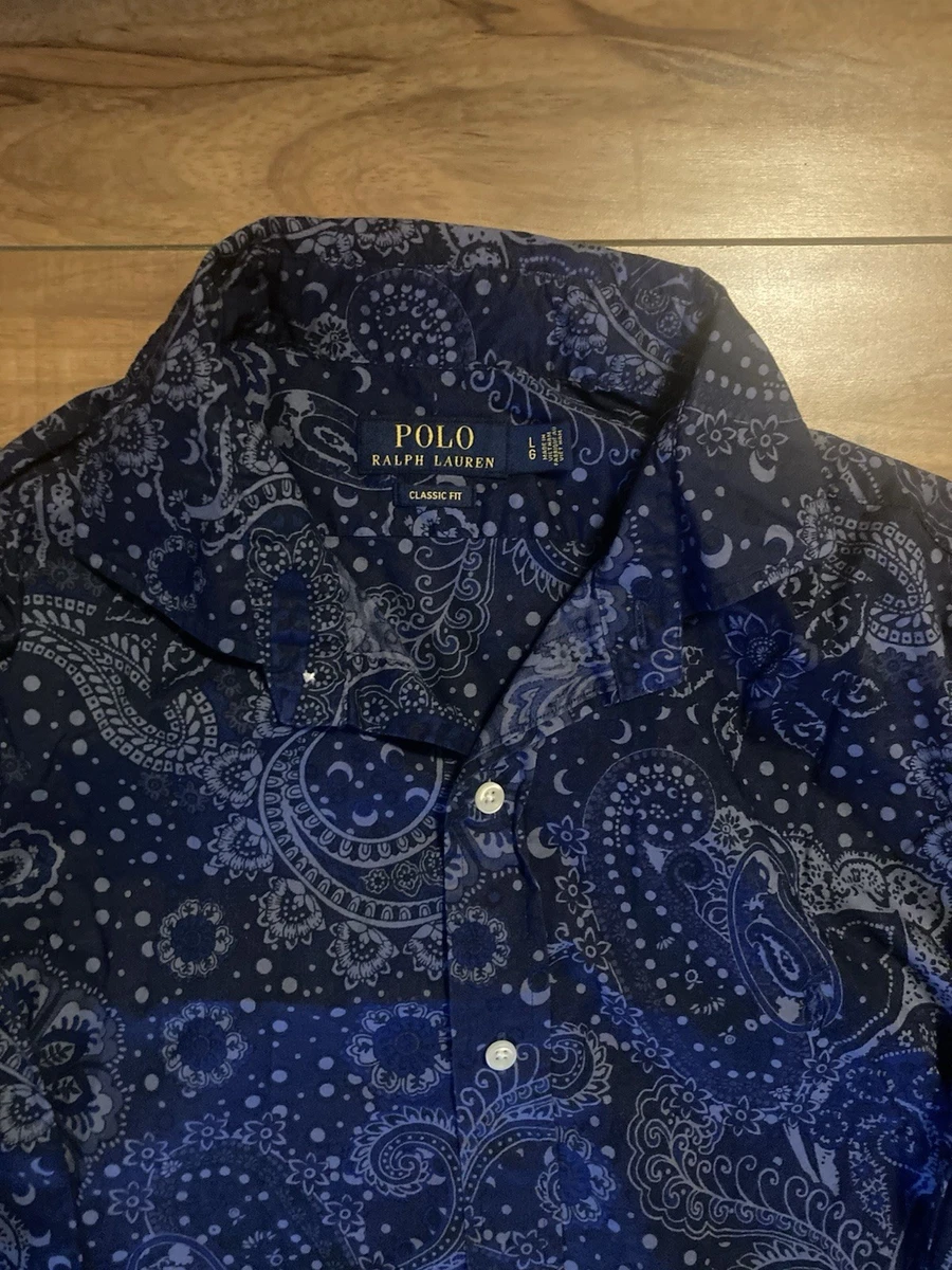 Polo Ralph Lauren Paisley Long Sleeve Casual Button-Down Shirts