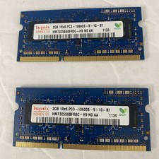 Set Of 2 2GB Laptop Memory RAM Hynix 1Rx8 PC3 - 10600S-9 - 10 - B1