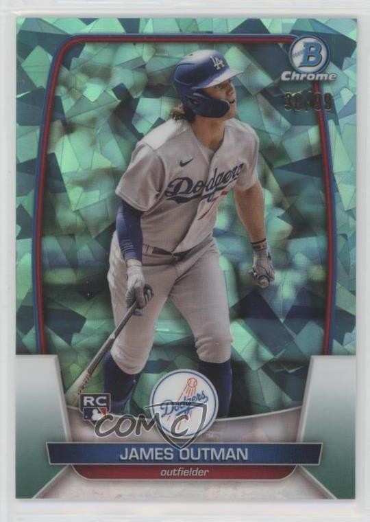 2023 Bowman Chrome Sapphire Edition Aqua 38/99 James Outman #68 Rookie RC 05u3