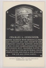 1953 National Baseball Hall of Fame and Museum Postcards Charlie Gehringer n8a