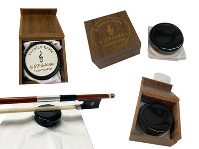 Premium Kolophonium Goldstein Geige Bratsche Cello, schwarz, edle Geschenkver...