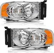 AUTOSAVER88 Headlight Assembly kit Compatible with 2002-2005 Dodge Ram 1500/2...