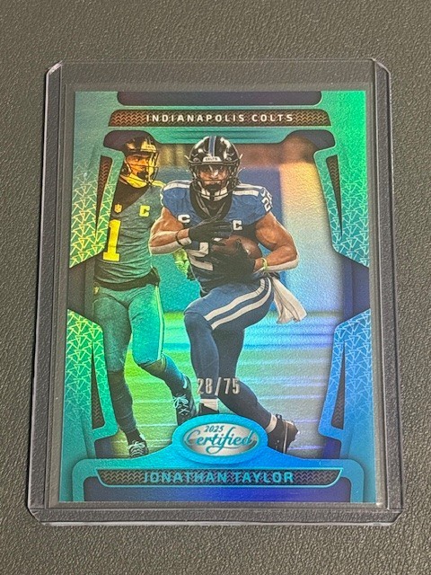 2025 Panini Certified #43 Jonathan Taylor Mirror Teal 28/75 NUMBER MATCH!!!