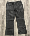 Princess Polly Women’s Black Faux Leather Straight Leg Pants size 12 — photo 1