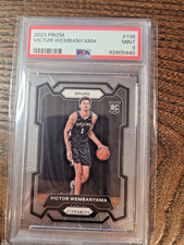2023 PANINI PRIZM #136 VICTOR WEMBANYAMA ROOKIE RC PSA 9