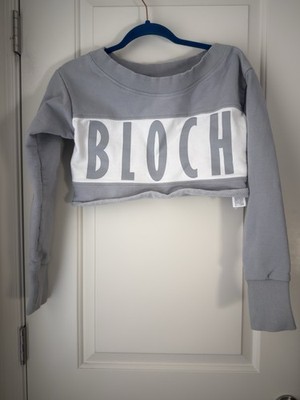 BLOCH Crop Cropped Gray Short Sweatshirt Women s XS Dance