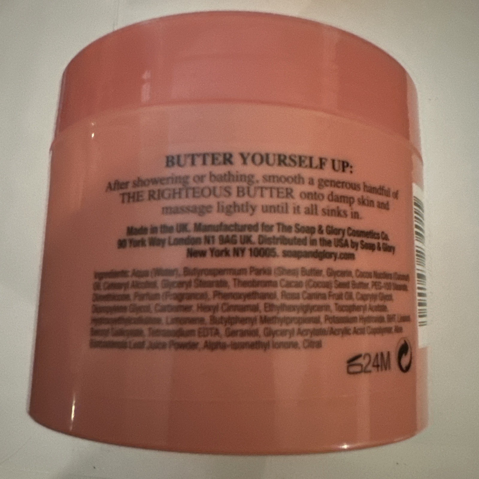 Soap & Glory *THE RIGHTEOUS BUTTER* Body Butter For Very Dry Skin 10.1 Fl Oz