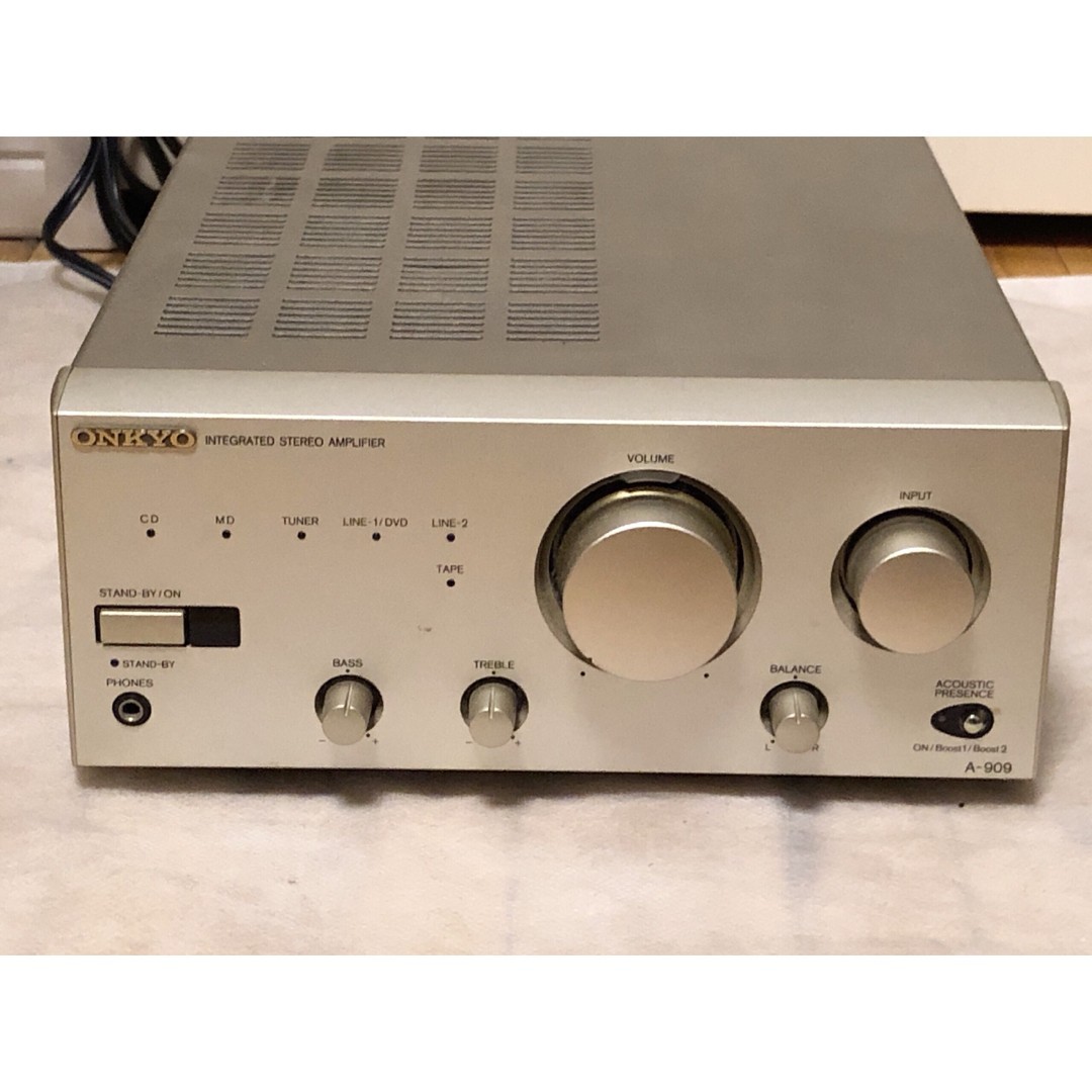 ONKYO A-909 アンプ リモコン付き ONKYO A-909 プリメインアンプ Yahoo