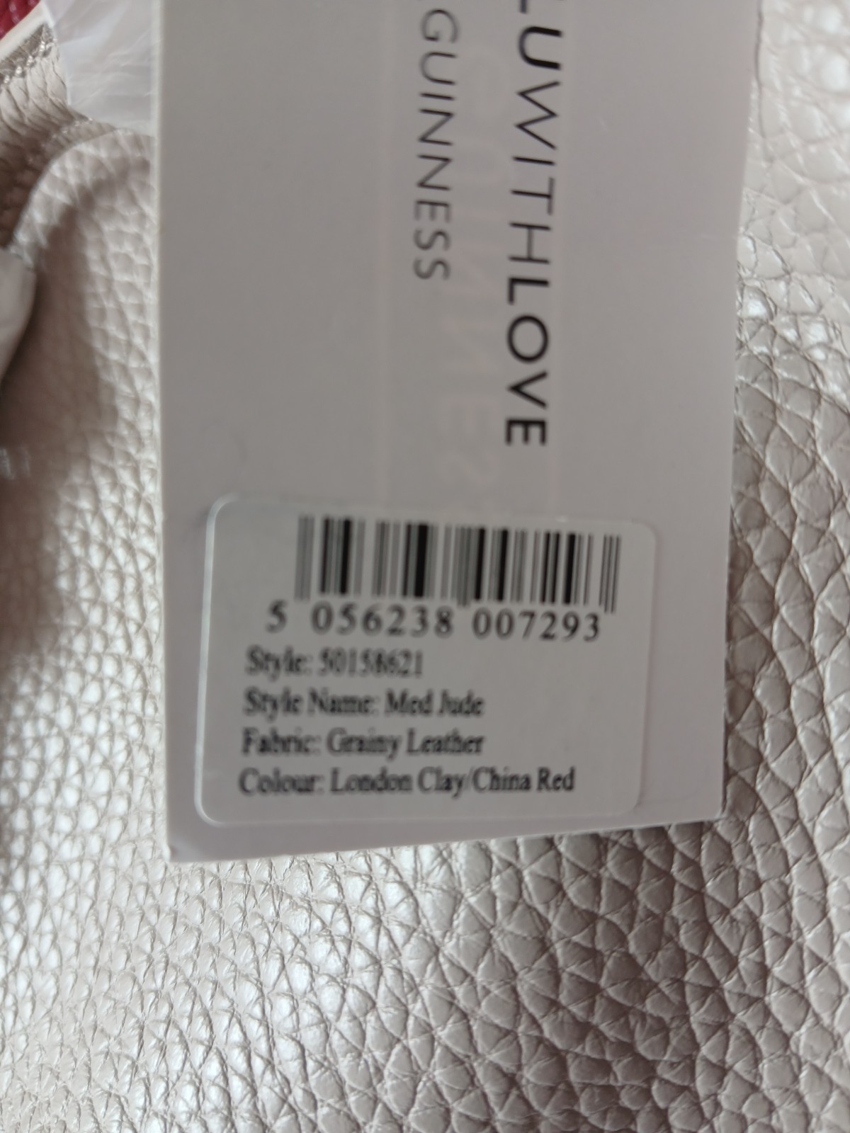 BNWT LULU GUINNESS Jude Large Clay & Red Taupe Leather Tote Shoulder Bag RRP£350 image 8