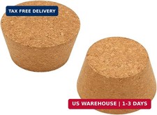 2Pcs Large Cork Stoppers 2.4~3.2 Inch Cork Bottle Stoppers Tapered Cork