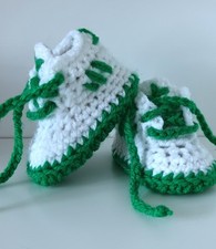 BABY CROCHET SHOES YOURS BABY'S NAME TRAINERS HANDMADE SNEAKERS