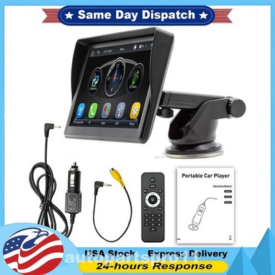 7 in Portable WIFI Wireless Carplay Android Auto Car Radio MP5 Player Type-C NEW