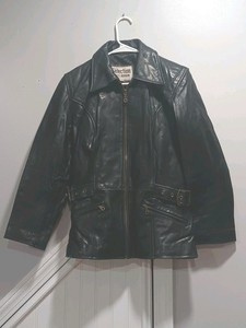 Vintage Selection Modo Peau Leather  Jacket M .Zipper And Belts