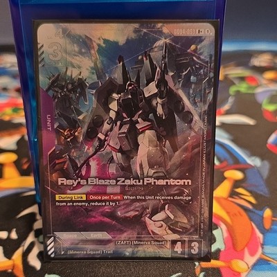 Bandai Rey's Blaze Zaku Phantom GD04-053 R+ Holo Unit Card Gundam TCG EN