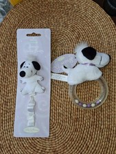 Hallmark Baby Snoopy Pacifier Buddy Holder And Rattle, New/Old Stock