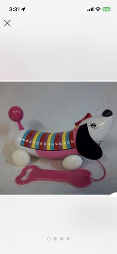 LeapFrog Alphapup Pull-Along Alphabet Activity Toy Multicolor Pink White Black