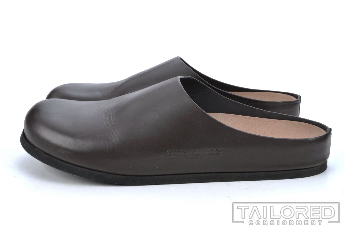 COMMON PROJECT Solid Brown Leather Clog Mule Shoe… - image 4