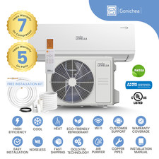 18,000BTU 18.3 SEER2 Ductless Mini-Split Inverter Air Conditioner Heat Pump 220V