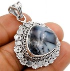 Natural Winter Dendritic Opal Turkey 925 Sterling Silver Pendant Jewelry @9-2 — photo 2