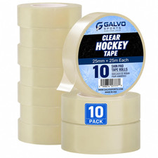 Galvo Clear Hockey Tape 10 Pack - Heavy Duty Shin Guard Soccer Sock Tape
