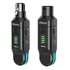 Wireless XLR Transmitter and Receiver - 2.4GHz Wireless Microphone System,