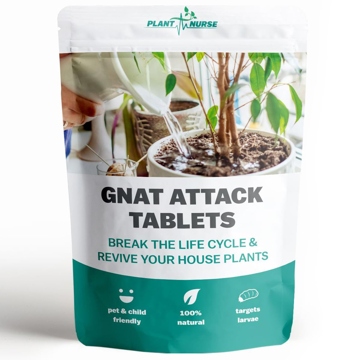 Fungus Gnat Control, Gnat Attack Tablets, Natural, Pesticide-Free Solution for E