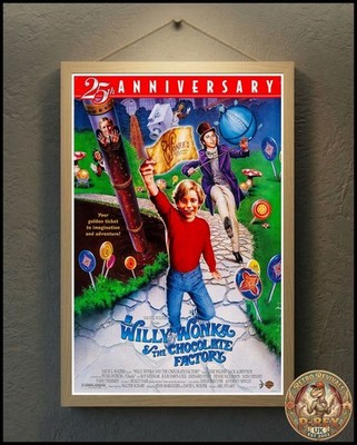Willy Wonka Charlie & The Chocolate Factory Repro Movie Poster - 36x24
