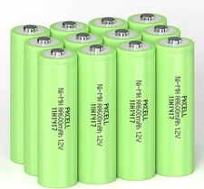 12pcs AA 600mAh Rechargeable Batteries 1.2V Ni-Mh Battery for Solar Lights US