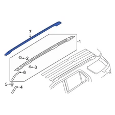 For Ford Explorer 2016-2019 Ford FB5Z78551A47BA Rear Left Roof Rack Cover