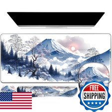 4 in 1 Large Mouse Pad, Keyboard Wrist Rest Set, Ergonomic Mouse Pad with Wrist