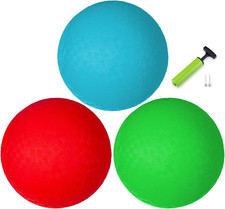Playground Balls for Kids - 5" Sports Ball Set for Toddlers - 3 Pack of Red/B...