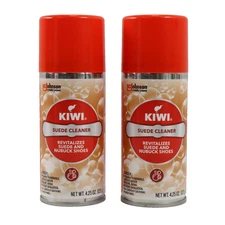 2 PACK Kiwi Suede Cleaner 4.25oz Revitalizes Suede & Nubuck Shoes, Boots, & Gear