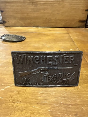 Winchester Repetierarme New Haven Conn. Messingfarbene Gürtelschnalle - Bild 1 von 4