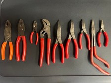 RARE SNAP ON Pliers set of 9 Red Orange