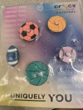 CROCS Sports-Themed Jibbitz Charms Set Spinning Sports Uniquely Yours Jibb.
