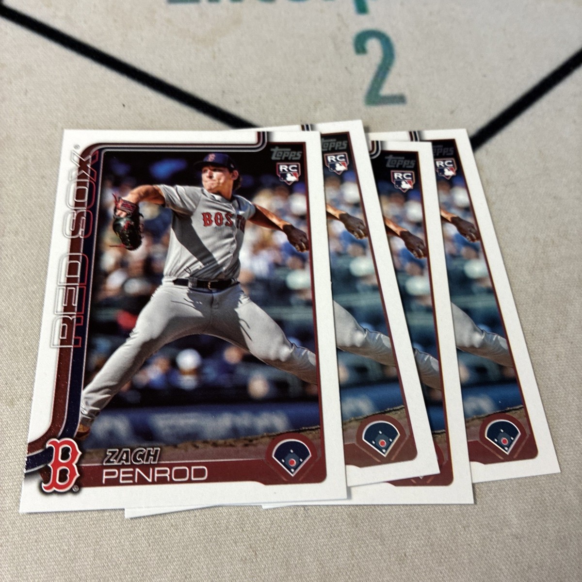 2025 Topps Series 2 Zach Penrod Rookie 4-Card Player Lot #698 Red