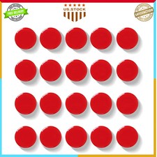 20Pcs Mini Round Strong Magnets for Fridge Whiteboard Locker Kitchen Office Red