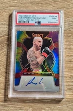 🔥2023 UFC PANINI SELECT ALEXANDER VOLKANOVSKI SIGNATURES TIE-DYE /25 PSA 9