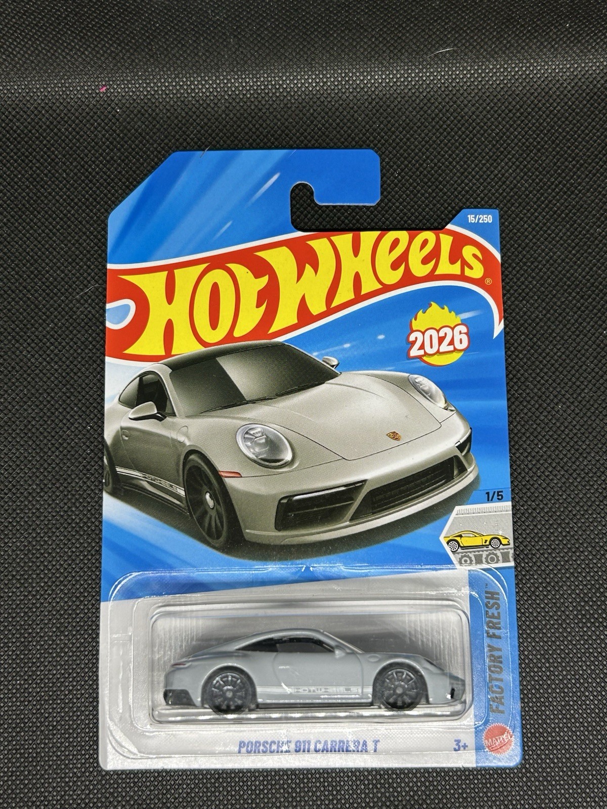 Hot Wheels 2026 Mainline Factory Fresh Porsche 911 Carrera T Gray #15